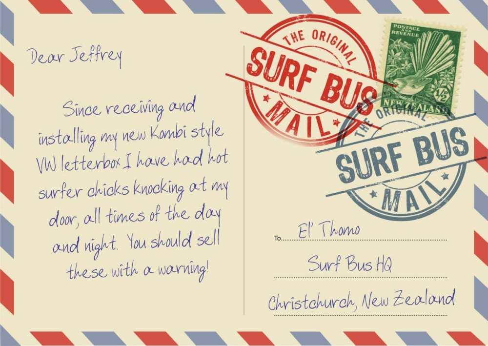 Surf Bus Mailbox Testimonial